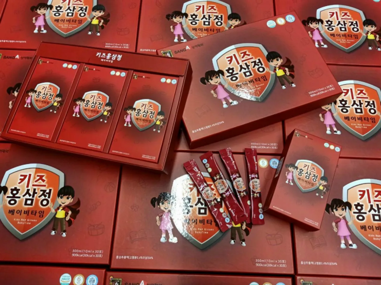 Nước hồng sâm Sanga Baby Hàn Quốc dành cho trẻ em hộp 30 gói 3